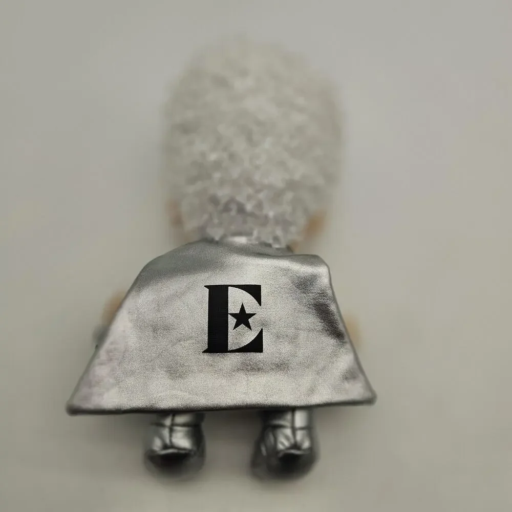 Plush‎ Music Icon Doll White Hair Sunglasses Silver Cape E Star Stuffed Toy Gift